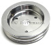 SBC Chevy Aluminum Crank Pulley Double 2 Groove For Short Water Pump SWP 350 400