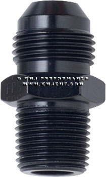 #10 X 1/2 Mpt Straight Adapter Black