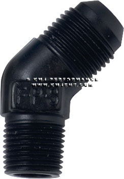 #10 X 3/8 Mpt 45 Adapter Black