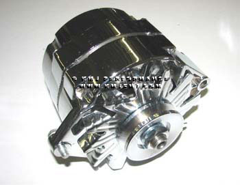 GM Chrome 1 Wire 100 Amp 10SI Alternator Chevy Pontiac Olds