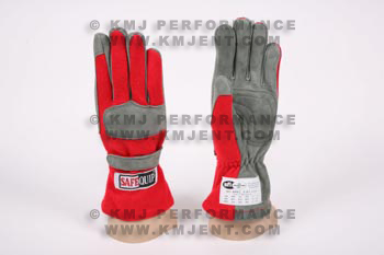 SafeQuip Nomex SFI 351 Driving Gloves Red Large