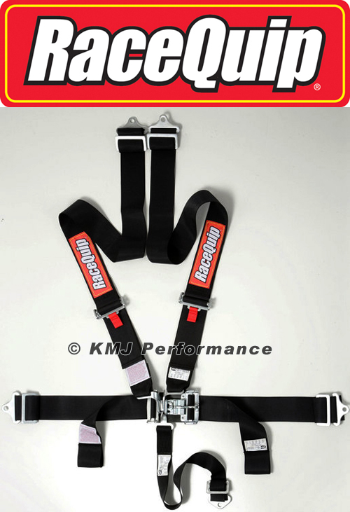 Black Race Car Seat Belts 5 pt Safety Harness IMCA NHRA