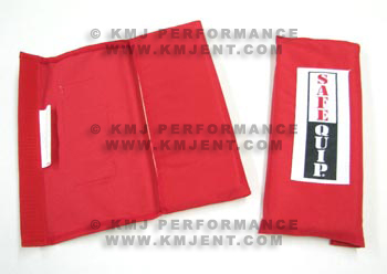 Safe-Quip Racing Harness Seat Belt Shoulder Pads - RED