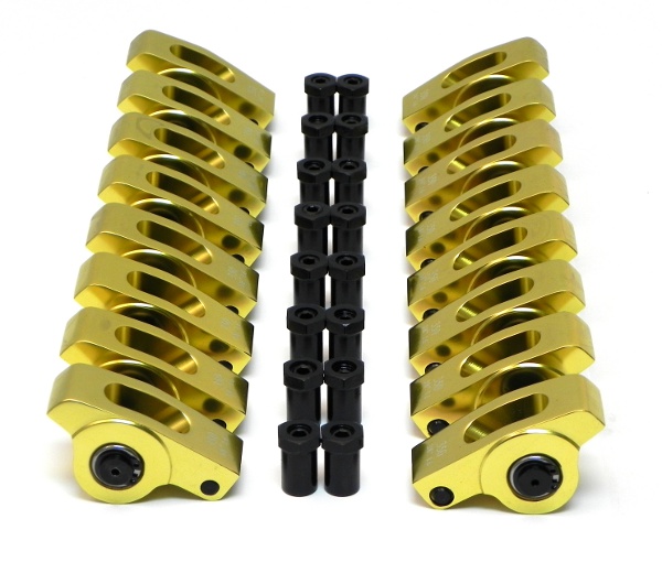 KMJ Maximum Race Series SBC Chevy 1.5 Aluminum Roller Rockers Arms 3/8
