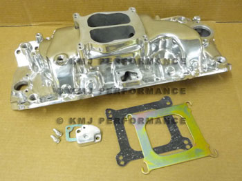 BBC CHEVY Polished Aluminum Intake Manifold Oval Port