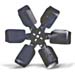 Heavy Duty Steel Universal 17" Race Fan Steel Blades Clockwise