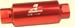 Billet Aluminum Fuel Filter In-Line ORB-10 Fabric 10 Micron Red