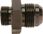 Billet Aluminum AN-8 Cutoff to AN-10 Flare Union Fitting Black