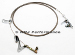 727 Torqueflite Stainless Braided Transmission Kickdown Cable Kit Chrysler Mopar