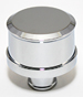 Smooth Top Chrome Aluminum Push In Valve Cover Breather - Washable Filter
