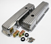 58-86 SBC Chevy 350 Retro Finned Polished Aluminum Tall Valve Covers 327 400