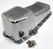 55-79 SBC Chevy Finned Polished Aluminum Oil Pan - Small Block 283 305 327 350
