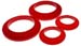 Energy Suspension 4-6101R 79-04 Mustang Rear Spring Upper & Lower Isolators Red