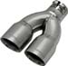 FLOWMASTER 15384 Polished Clamp On Exhaust Tip 3" Dual Round Angle 2.25" Pipe