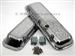 Big Block Chevy Polished Aluminum Flame Top Short Valve Covers - BBC 396 427 454