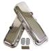 Big Block Chevy 396 454 Polished Aluminum Short Valve Covers - Ball Milled Top