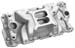 SBC Chevy Crosswind Air Gap Satin Aluminum Intake