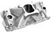 SBC Chevy Hurricane Satin Aluminum Intake Manifold