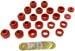 1987-1996 Jeep Wrangler YJ Body Mount Bushing Kit Red Polyurethane 22 Piece Kit