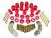 1987-96 Jeep Wrangler 1-inch Lift Body Mount Bushing Kit Incl. Hardware Red Poly