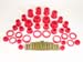 1984-2001 Jeep Cherokee Complete Suspension Bushing Kit Red Polyurethane