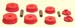 1990-1994 Mitsubishi Eclipse Eagle Talon Motor Mount Inset Set Red Polyurethane
