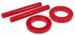 1983-2004 Ford Mustang Front Upper Lower Coil Spring Isolators Red Polyurethane