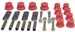 1967-69 Camaro Firebird Mono-Leaf Spring Eye Shackle Bushing Kit Red Poly