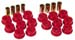 1984-1996 Chevy C4 Corvette Rear Control Arm Bushing Kit Red Polyurethane