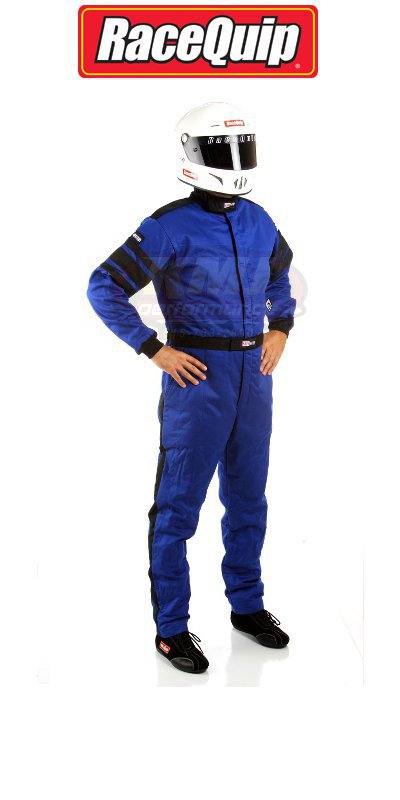 RaceQuip 120024 Medium-Tall Blue Multi-Layer 120 Series Racing Suit SFI 3.2A/5
