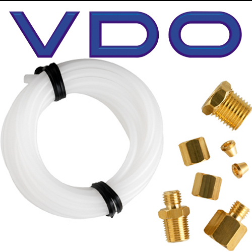VDO 150-855 Mechanical Oil Fuel Pressure 0-150 PSI Nylon Tubing Kit 16ft Length
