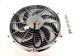 Chrome 14" Curved S Blade Electric Cooling Radiator Fan
