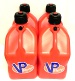 SET OF 4 RED 5 GALLON RACE GAS CAN FUEL JUGS CIRCLE TRACK IMCA
