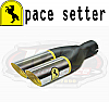 PaceSetter 95-9918 Dual 3" Outlet Monza Exhaust Tips w/ Resonators Fits 2-1/2"