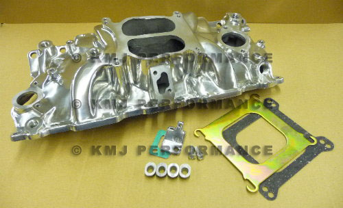 SBC CHEVY Dual Plane Polished Aluminum Intake Manifold