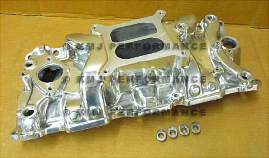 SBC SMALL BLOCK CHEVY Polished Aluminum Intake Manifold