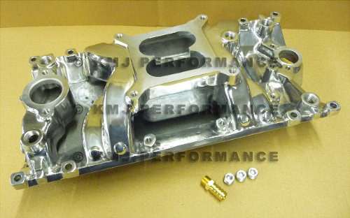 SBC CHEVY Vortec Air Gap Polished Aluminum Intake 350