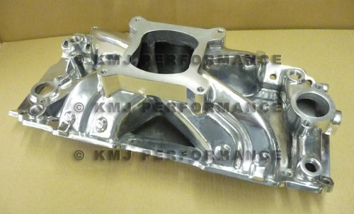 BBC CHEVY Polished High Rise Aluminum Intake 454 Oval