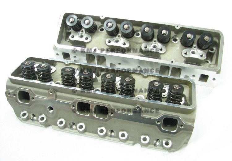 SBC Chevy Aluminum Heads Assembled 190cc 2.02 Straight