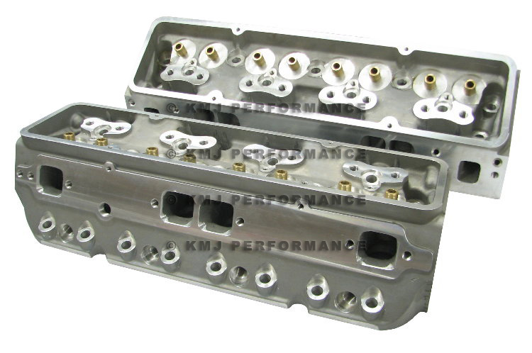 SBC Chevy Aluminum Heads Bare 210cc 2.02 Straight Plug