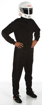 SafeQuip Single Layer 110 Series Jacket Large Black with Black Stripes