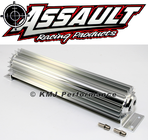 12" Finned Aluminum Double Pass Transmission Trans Cooler Dual Line Universal