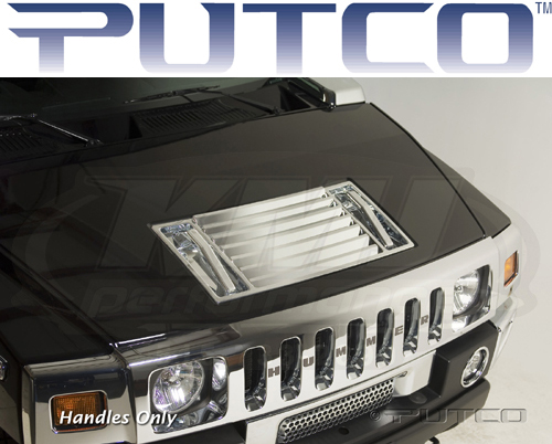 Putco 401047 2003 2009 Hummer H2 SUT H2 Chrome Hood Deck Vents Handles Only