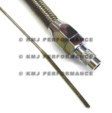 55 79 SBC Chevy Stainless Braided Oil Pan Dipstick 283 305 307 327 350 400
