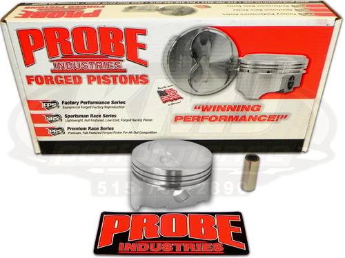 STD 5cc Flat Top E Series Forged Piston Set 383 Chevy Small Block